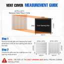Fancat 20x20 Duct Opening | Steel Return Air Grille | Vent Cover Grill for Sidewall and Ceiling | HVAC Cold Air Intake Grille | White | Outer Dimensions: 21.75"W X 21.75", 20''Wx20''H [Duct Opening]