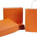 10x8x3 Cardboard Boxes, Gift Box Pack, Orange Shipping Boxes with Gift Bags Kit 10 Pack for Gift Packaging, Valentine's Day, Christmas, Small Business.