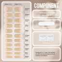 6 x Gloss Nail Strips|Uv Free|22 Pcs,Gel Nail Stickers|Long Lasting Two Weeks and Easy to Apply&Remove|Golden Spot