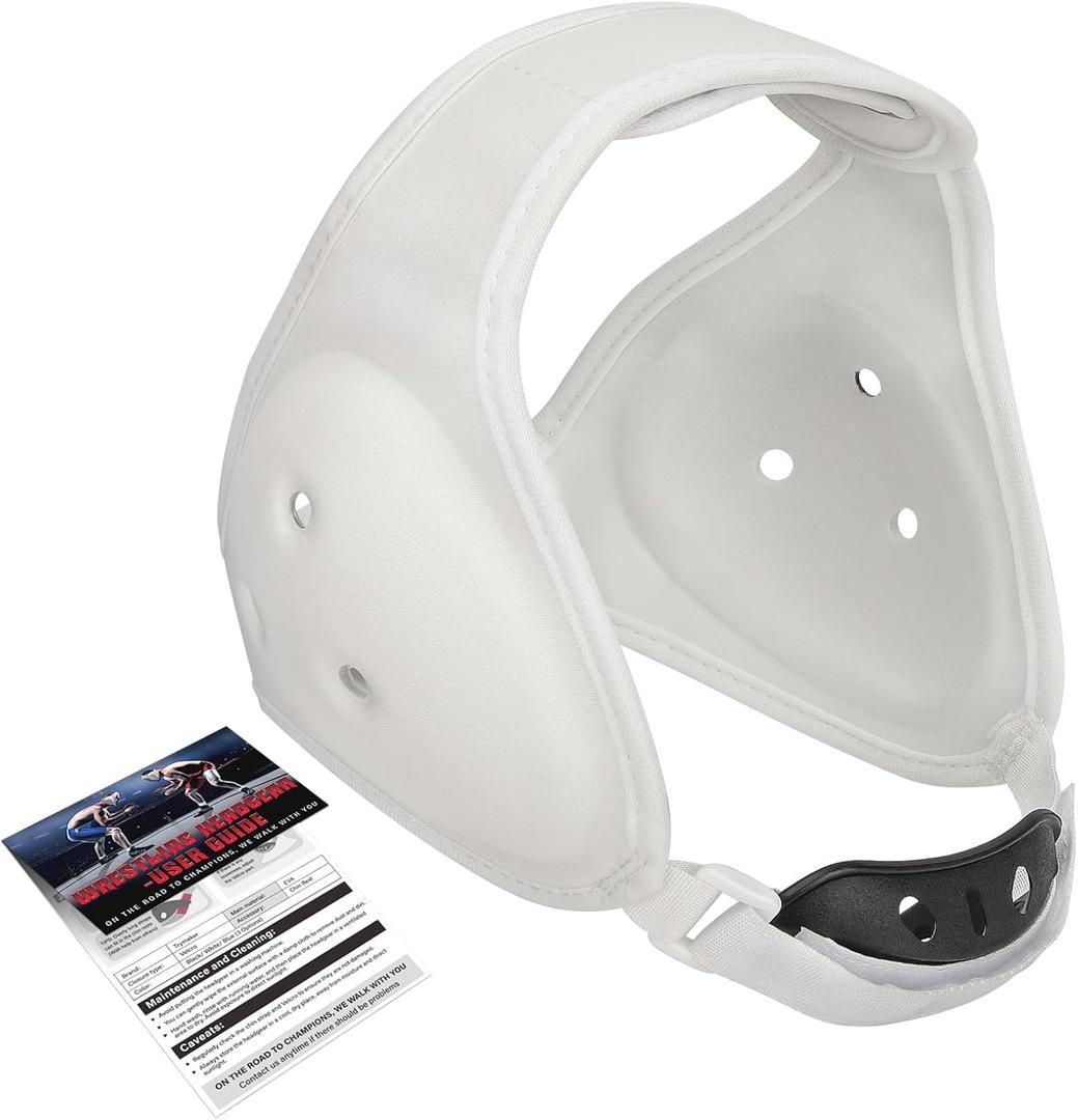 Trymaker Wrestling Headgear, Head Gear with Chin Cup, Sorf Ear Guard for Men, MMA, Jiu-Jitsu (for Users Aged 12+)