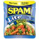 SPAM Lite Singles, Protein, Shelf Stable Food, 2.5oz Pouch x12, BBD  03/2028