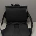 Everlasting Comfort Stadium Seats with Back Support - Adjustable Memory Foam Bleacher Chairs with Back and Cushion, Portable, Easy Folding Stadium Seat Cushion with Storage Pocket (16 inches x 17 inches x 15 inches, 01. Black)