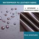 HFCNMY Bar Stool Covers,4 Pack Stretch Waterproof PU Bar Stool Covers with Backs Bar Stool Chair Covers Barstool Covers Slipcovers with Back Pub Counter Stool Chair Covers Coffee