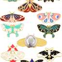 Maysing 10 Pcs Butterfly Needle Minder Magnetic Needle Keeper for Cross Stitch Butterfly Sewing Needles and Pin Holders for Embroidery Needlework, Needlework Accessories