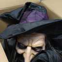 ELAMAS Animatronics 64 inch Dancing Witch Halloween Decorations - Sound Activated with Creepy Sound, Spooky Move, Light Up Eyes, Haunted House Scary Decor Horror Prop for Indoor, Outdoor, Yard Lawn