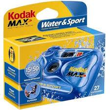 Kodak Sport Single Use Camera, Waterproof up to 15m! 27 Exposures- 8004707, Blue, 2.10 x 4.70 x 5.20 inches Kodak Sport Single Use Camera, Waterproof up to 15m! 27 Exposures- 8004707, Blue, 2.10 x 4.70 x 5.20 inches