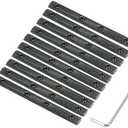 Zeberoxyz 10pcs Black Straight Line Connector Length 3.9inch Joint Bracket with M5 Screws for 2020 Series T Slot 6mm Aluminum Extrusion Profile (2020 Series Straight Brackets-Black)