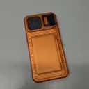 Vizvera for iPhone 17 Pro Max Case Wallet RFlD [Cards Holder[Camera Controll[Camera Cover] Full Body Rugged Shockproof Silicone Protective Phone Case for iPhone 17 Pro Max 6.9'' 2025(Spritz Orange)