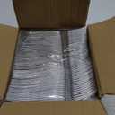 Prestee 300 Count Plastic Forks - 7 Inch Heavy Duty Disposable Silverware - Bulk Fancy Silver Fork Set for Table Decor - Durable Plastic Silverware for Parties, Events and Christmas Holidays