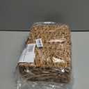 Decorative Box with Lid, Wicker Storage Basket, Water Hyacinth Woven Decorative box for Shelf, Coffee Table, Console Table, Home Decor (Small)