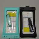 CACOE [Floatable] Floating Universal IPX8 Waterproof Phone case 2 Pack-Up to 7.0",Adjustable Lanyard Phone Pouch,Cellphone Dry Bags for Vacation Beach Pool Kayak Cruise Travel EssentialsBlack+Green