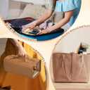 Poyetiz Toiletry Bag for Women, Travel Makeup Bag,Portable 4-in-1 Foldable Cosmetic Bag Detachable Pouches (Brown)