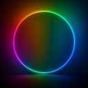 Smart RGBICW LED Circle Neon Sign 16 Million DIY Colors RGB LED Mood Wall Sign with Bluetooth App & Inline Control, Gradient & Music Sync Modes, USB Powered Aesthetic Decor for Bedroom, Dorm