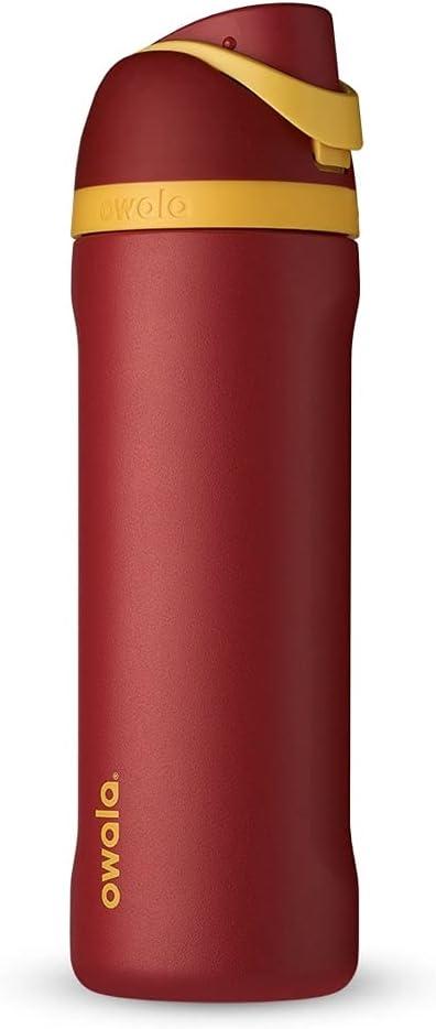 Owala Marvel FreeSip Insulated Stainless Steel Water Bottle with Straw for Sports and Travel, BPA-Free Sports Water Bottle, 24 oz, Iron Man