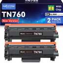 TN760 Toner 2 Pack Compatible Toner for Brother TN-730/TN-760 TN760 TN730 Work with Brother MFC-L2710DW MFC-L2750DW HL-L2395DW HL-L2370DW DCP-L2550DW HL-L2390DW Printer, TN-760/TN-730