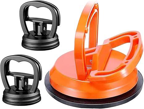 Car Dent Puller,Powerful Car Dent Remover Suction Cup Dent Puller Car Dent Removal Kit for Cars Body,Glass,Screen,Tiles Lifting,Objects Moving (1pcs Big Orang and 2 pcs Small Black)