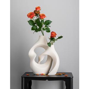 Ceramic Vases Home Dcor White | Crossed Flower Vase Set | Centerpieces for Table | Living Room Dcor | Decorative Vase | Modern Abstract Vases | Housewarming Gift | Minimalist Decoration