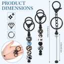 Tondiamo 24 Pcs Beadable Keychain Bars Keychain Making Kit
