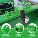 Tractor Bucket Grab Hooks with Self-Locking Function (2026 Upgraded),Tractor Bucket Hooks Bolt on Hooks 2 Receiver (Heavy-Duty) with D Rings Compatible with Kubota Tractors (Straight)
