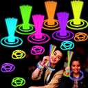 Glow Sticks Party Pack 8"-50, Light up Bracelets & Necklaces Accessories for Kids, Neon Glow in the Dark Valentines Day Party Favor Supplies Decoration for Birthday Camping Wedding Dance Parade