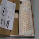 Wireless Keyboard and Mouse Combo, FullSized Wireless Keyboard and Adjustable DPI Mouse, 2.4GHz USB Receiver, Keyboard and Mouse for PC, Windows, Desktop, Laptop (Latte Color)