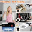 Steam Cleaner, 2500W High Handheld Steam Cleaner, 1L Portable Car Steam Cleaner, 6 High Speeds Pressure Temperature Steam Cleaning Machine with 3 Brush Heads for Kitchen Home Car CleaningWhite