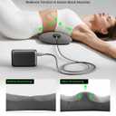 Upgraded 3-in-1 Portable Lumbar Pillow for Back Relief, Smooth Spine Triple Fusion Back Massager with Stretch, Vibration & Heat, Includes 5000mAh Power Bank for Deep Relaxation on Bed, Sofa & Car