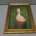 Vintage Gold Framed Duck Bathroom Wall Art,Retro Funny Goose Canvas Painting Picture Wall Decor,Whimsical Farmhouse Animal Poster Print Artwork,for Bathroom Bedroom Living Room Home Decoration, Duck, 16"L x 12"W
