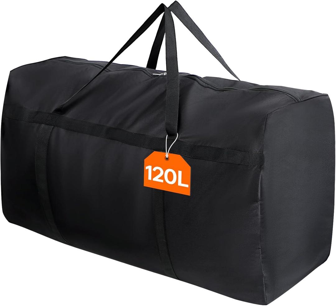 Lifewit 120L Ertra Large Storage Duffle Bag for Traveling, Folable Moving Bags with Zippers and Handles, Heavy Duty Storage Bags Big Totes for Travel, Camping, Storage Bins with Lids for Luggage
