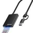 JJC CFexpress Type B Card Reader with USB 3.2 (Gen 2) 10Gbps, USB C/A 2-in-1 Type B CFexpress Adapter, Compatible with iPhone15 Pro Max Plus/Wins/Mac OS/Linux/Android (Not for XQD Card)