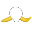 Banana Headband Food Headband Cosplay Banana Headdress Hair Accessory for Halloween Supplies Fruit Party Supplies Costume Accessories