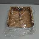 Wood Napkin Holder, Brown Acacia Wood, Standard Size Kitchen Tissue Organizer with Natural Style, Wipe Clean Inches Interior Size (8"x 8"x 2.5)