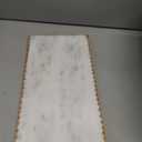 12" X 6" Marble Tray with Golden Foiling Natural Marble Board White Slab Candle Plate Tray for Kitchen Counter Cheese Charcuterie Wedding Gift House Warming Gift