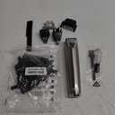 Wahl USA Stainless Steel Lithium-Ion Cordless Beard Trimmer for Men - Rechargeable All in One Men's Beard Trimmer with Rotary Ear & Nose Trimmer, & Detail Trimmer - Model 9818A