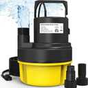 AgiiMan Submersible Water Pump - 1HP 3500GPH Pool Cover Pump for Pool Draining, Pool Cover Pump with 25FT Power Cord for Baseme, Hot Tub, Garden, Yellow
