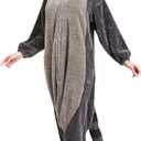 DarkCom Raccoon Onesie Halloween Costume One Piece Unisex Adult Pajamas Women Men Sleepwear Christmas Pajamas (Gray, L)