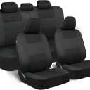 BDK PolyCloth Full Car Seat Covers - Reversed Charcoal