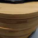 10 Pack 6 Inch Bamboo Plant Saucer, Natural Round Bamboo Plant Tray for Indoor and Outdoor Plants, Coasters