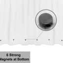 Barossa Design Shower Curtain Liner with 6 Magnets - Heavy Duty PEVA Plastic Shower Curtain for Bathroom, Waterproof Vinyl & See Through Bath Liner, Metal Grommets - Clear, 72x72