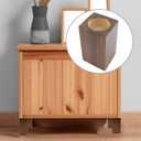 Retro Red Cuboid Pine Wooden Round Holes Risers, Heavy Duty Wood Riser Enhancer Fit Inner Hole 1.97" Increase Height 3.94" for Coffee Tables, TV Stands and Bookshelves Legs 4Pcs
