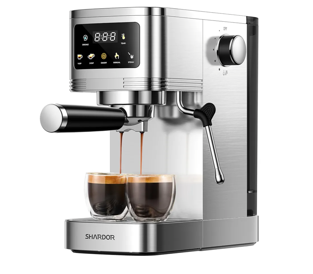 SHARDOR Espresso Machine 20 Bar, Professional espresso machine with milk frother and Touchscreen, Expresso Coffee Machines with Adjustable Temperature,for Cappuccino, Latte