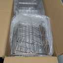 Large Dish Drying Rack - Rust Resistant Dish Rack,Expandable Kitchen Counter,Drainage Board with Sloped Design,Removable Cutlery Holder,Cup Knife Holder,Easy-to-Clean Full Hollow Design-Silver-L