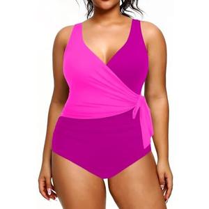 Yonique Plus Size One Piece Swimsuits for Women Tummy Control Bathing Suits Full Coverage Swimwear, size -18W