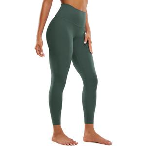 CRZ YOGA Butterluxe Yoga Leggings 25" - High Waisted Buttery Soft Womens Workout Lounge Pants (Small, Dark Forest Green)