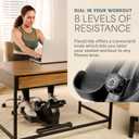Lifepro Portable Under Desk Elliptical Exercise Machine - Motorized Pedal Exerciser for Home Workouts, Muscle Toning, Energy Boost - Mini Foot & Leg Exerciser with Fitness App