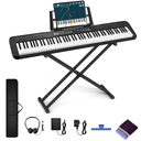 88 Key Digital Piano, Electronic Keyboard Piano with Music Stand, Power Supply, Sustain Pedal, Stand, Bluetooth, MIDI, for Beginner Professional at Home, Stage