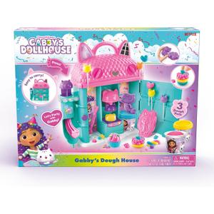 Canal Toys Gabbys Dollhouse  Dough House! Have a cat-Tastic time Sculpting, molding, and Shaping Colorful Dough and Decoration Gabbys Dough House! Easy Storage and Portability! Ages 4+