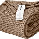 Waffle Blankets (Brown, Queen XL Size 95x102 inch)