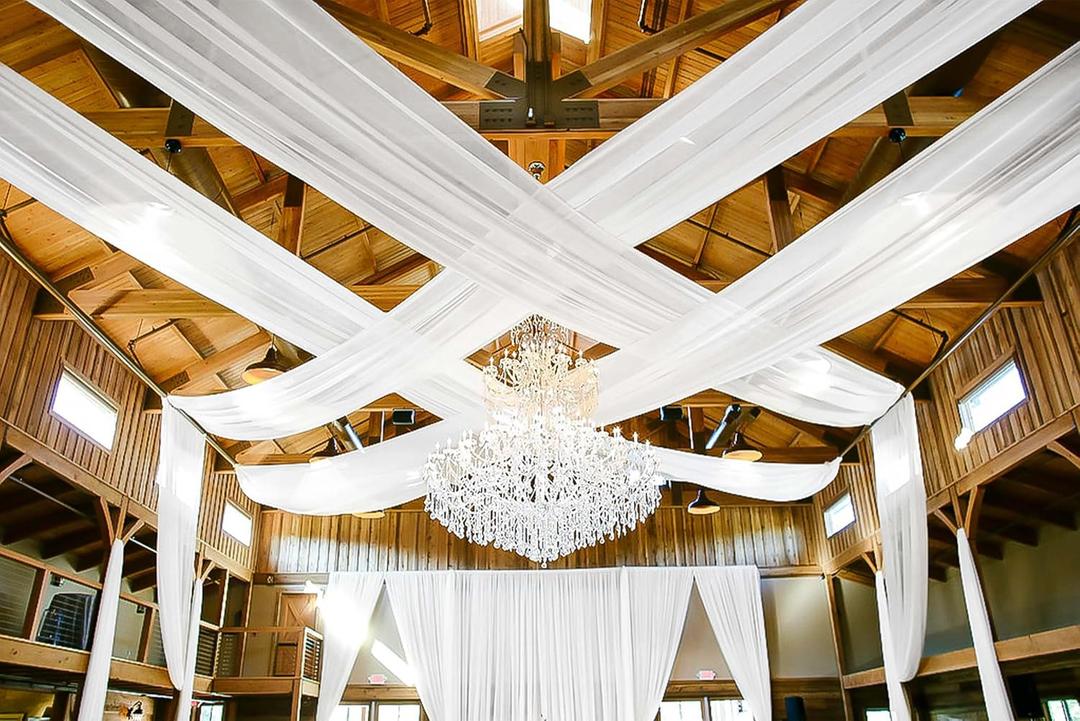 6 Panels White Ceiling Drapes for Wedding 5ftx30ft Ceiling Drapes Wedding Arch Draping Fabric Cheesecloth Sheer Curtain Romantic Ceiling Decorations for Wedding Party Banquet Ceremony Stage