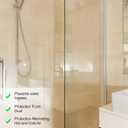 Newtay 2 Pcs Long Clear Vinyl L-Type Seal Strip with Pre-Applied Self Adhesive Shower Threshold Water Dam Barrier Bathroom Glass Door Seal Strip for Gap Frameless Shower Door